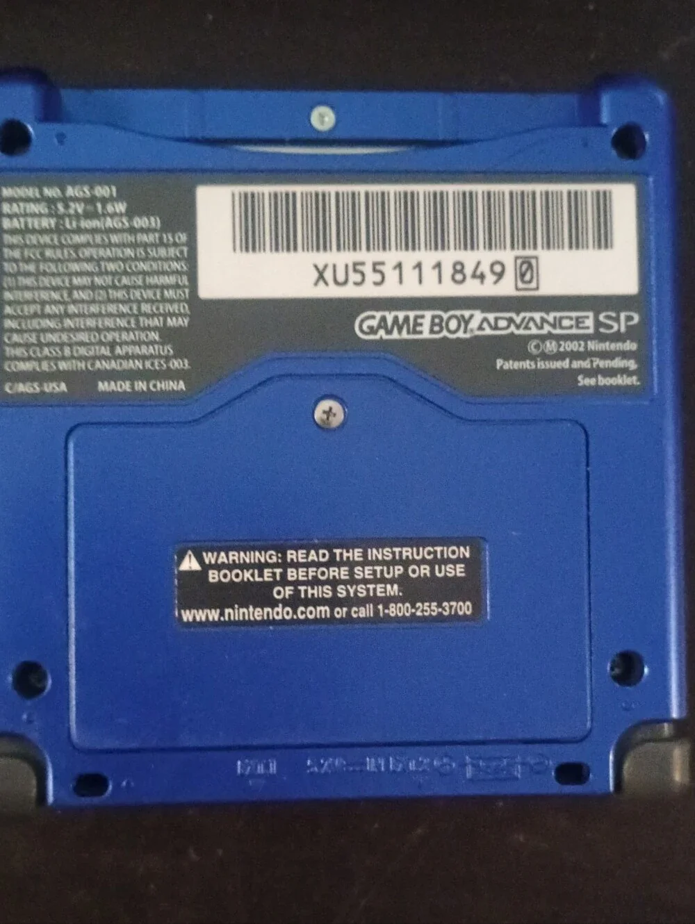 Nintendo blue game